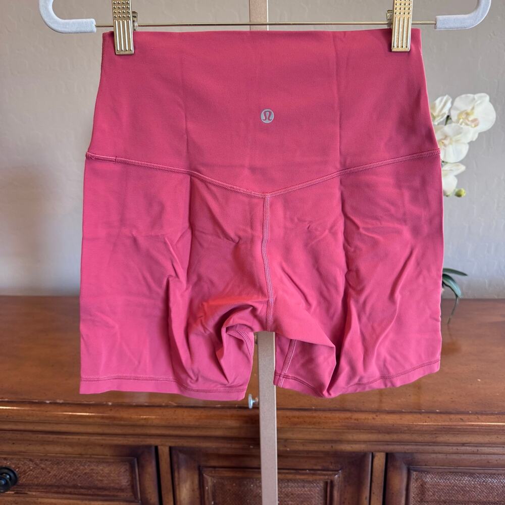 Lululemon Align High Rise Short 6” Desert Red Size 6 - Picture 3 of 9